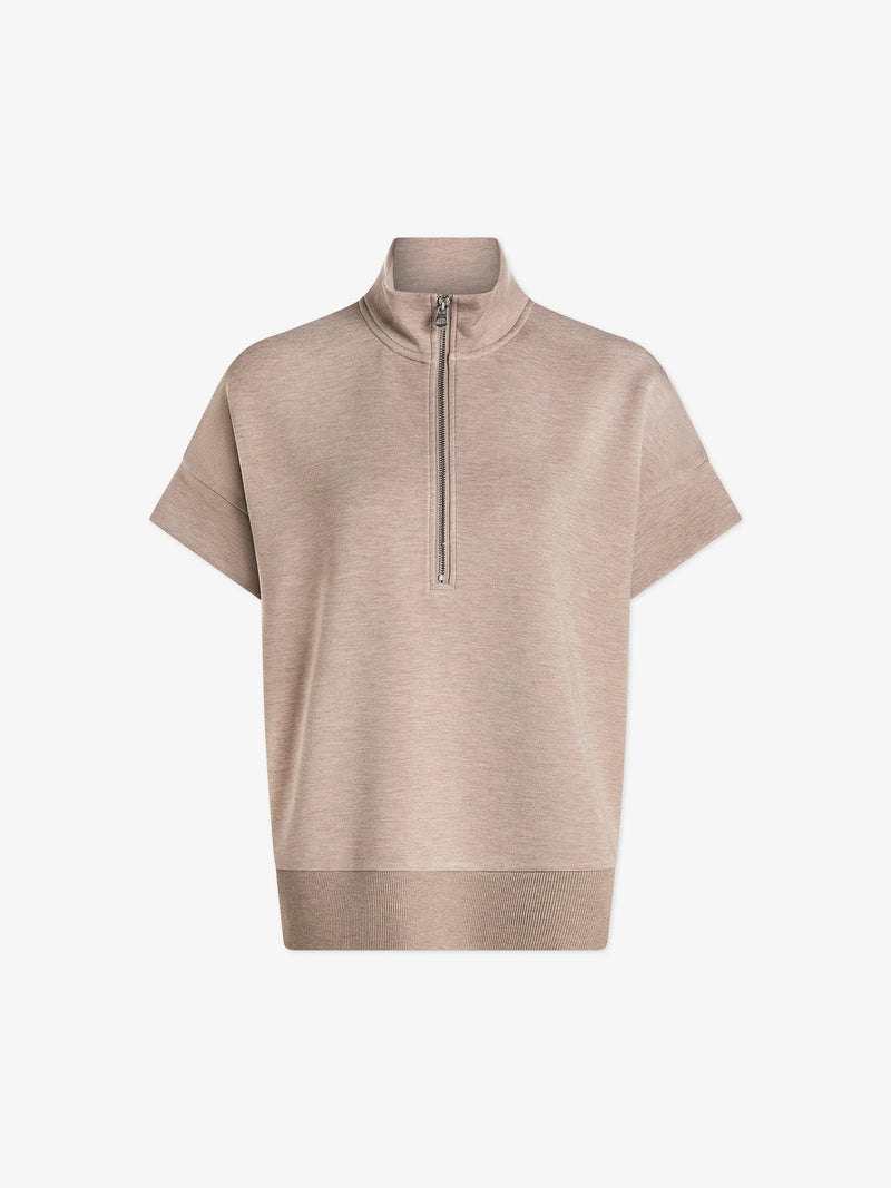 Ritchie Short Sleeve Sweat in Taupe Marl