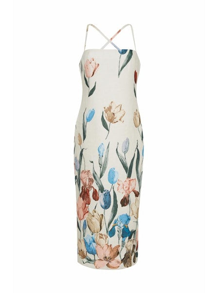 Dria Dress in Dutch Flora Blush