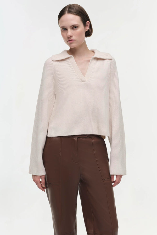 Lopez Polo Sweater in Ivory