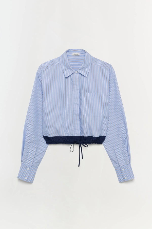 Adryck L/S Shirt in Harbor Blue Stripe