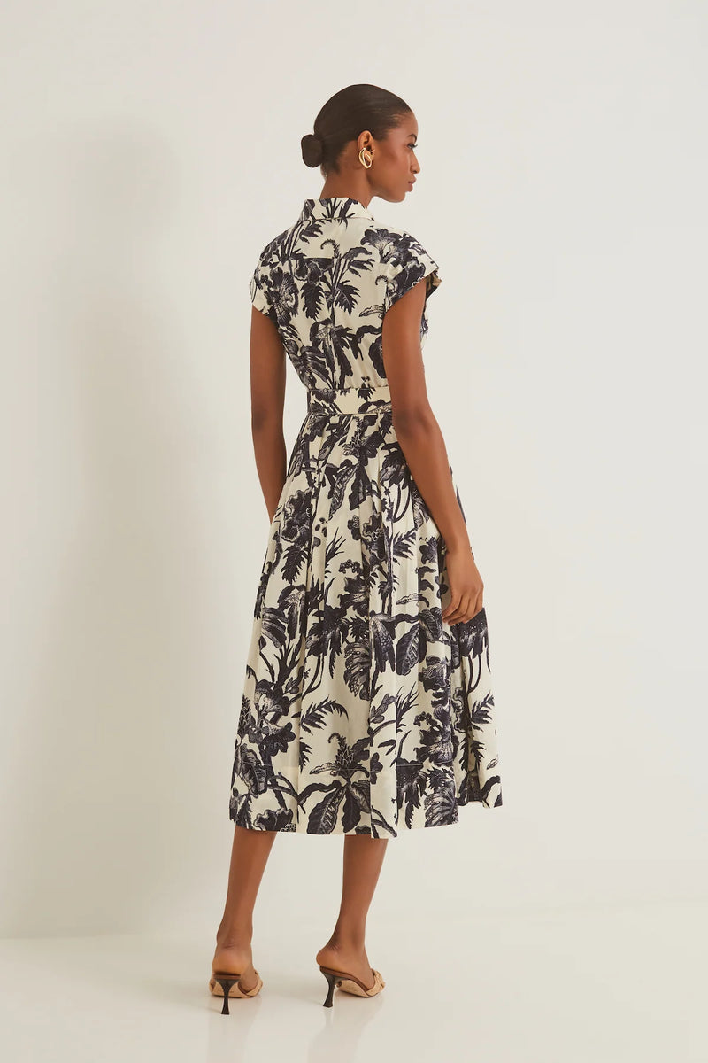 Octavia Dress in Fauna Floral Navy