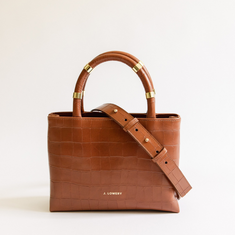 William Tote in Cognac Croc