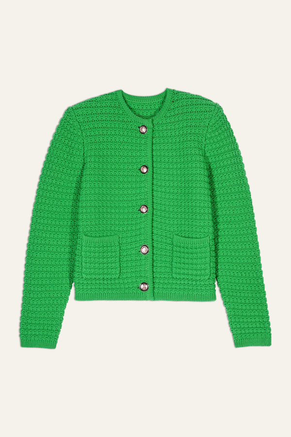 Gaspard Knit Cardigan in Green