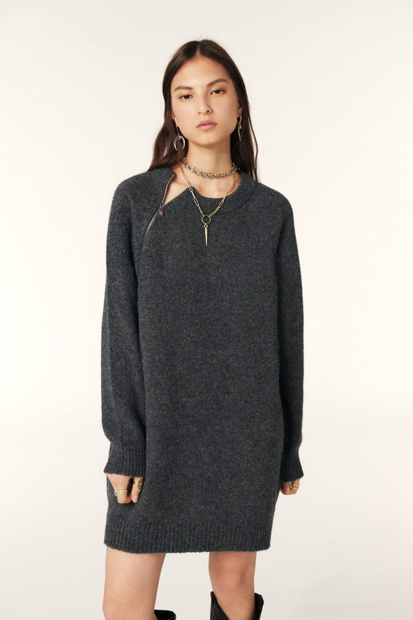 Darlene Sweater Dress in Gray