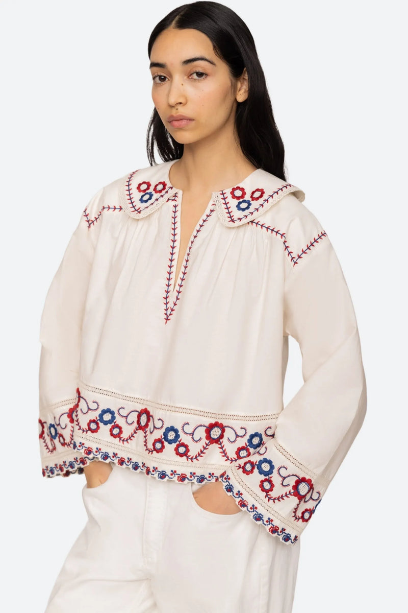 Soren Embroidery Top in Multi