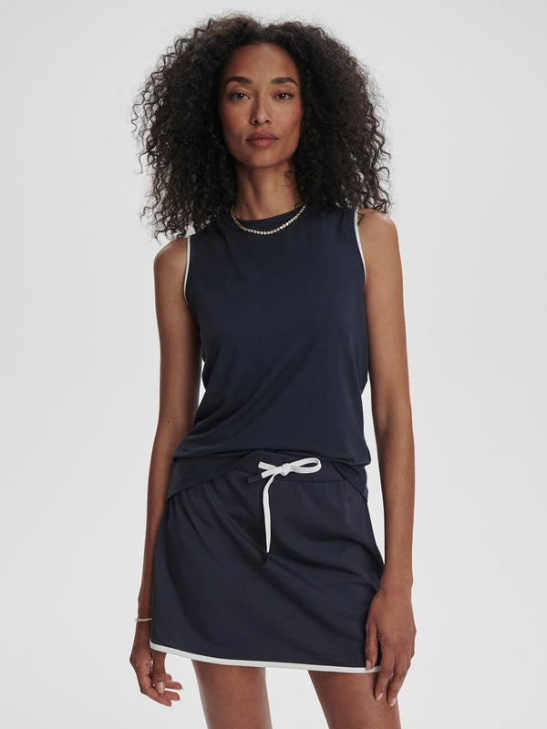 Archer Mid Rise Skort 13.5 in Blue Nights