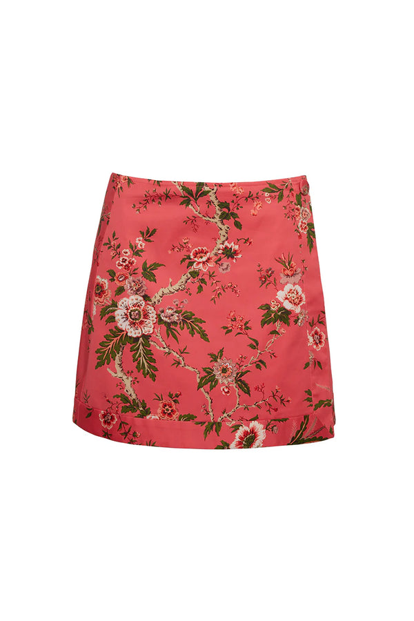Kitty Skirt in Chintz Guava