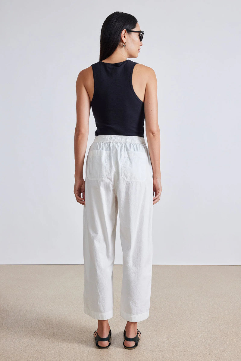 Spa Pleat Pant in Cream