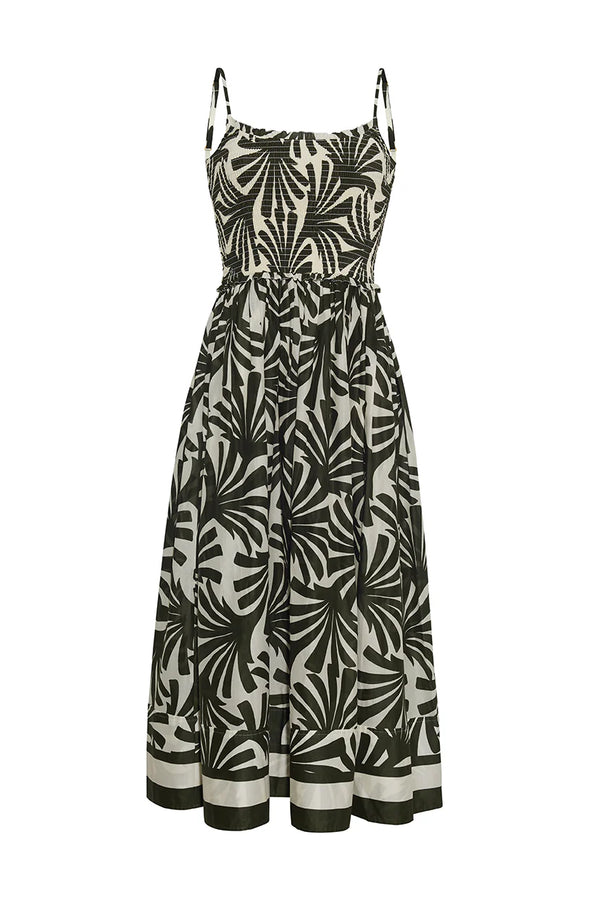 Carmen Dress in Catalina Olive