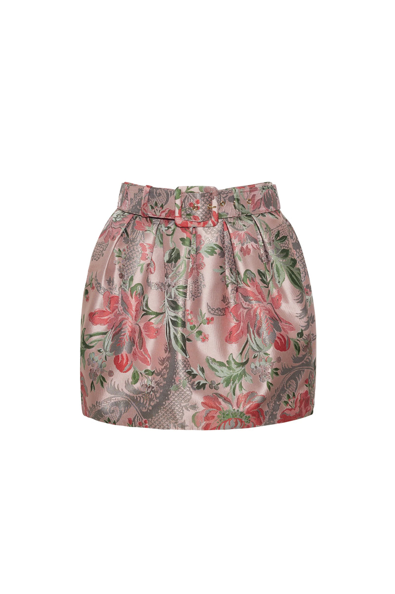 Taryn Skirt in Jacquard Pink Flower