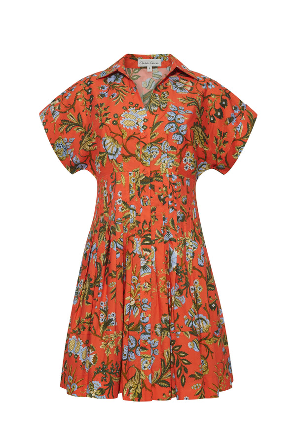 Nash Mini Dress in Clover Orange