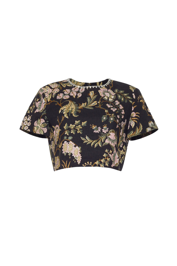 Hudson Top in Clover Black