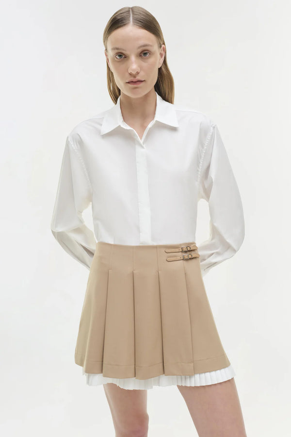 Suzie Pleated Short in Camel