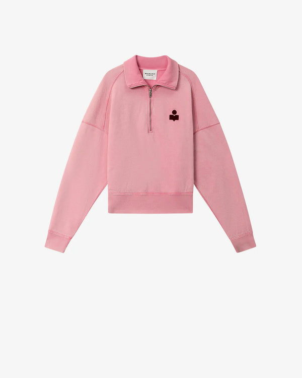 Ross Sweat Shirt in Bubblegum / Burgundy
