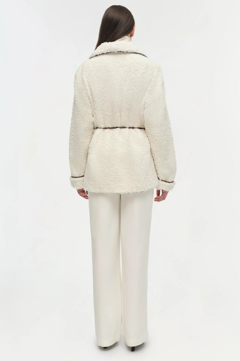 Kimia Tie Waist Jacket in Ivory Multi