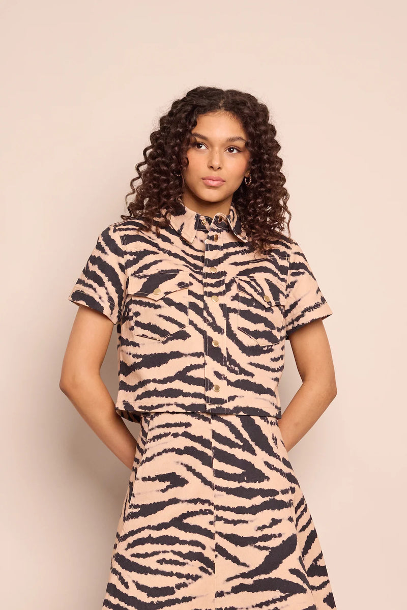 Paro Top in Zebra Blush