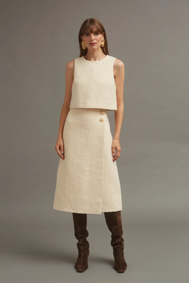 Gina Top in Cloud Tweed