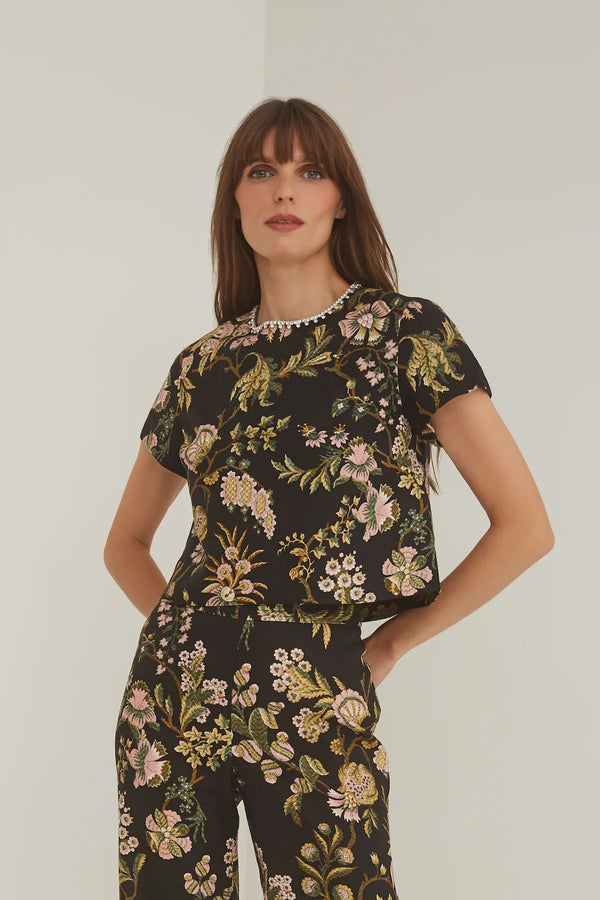 Hudson Top in Clover Black