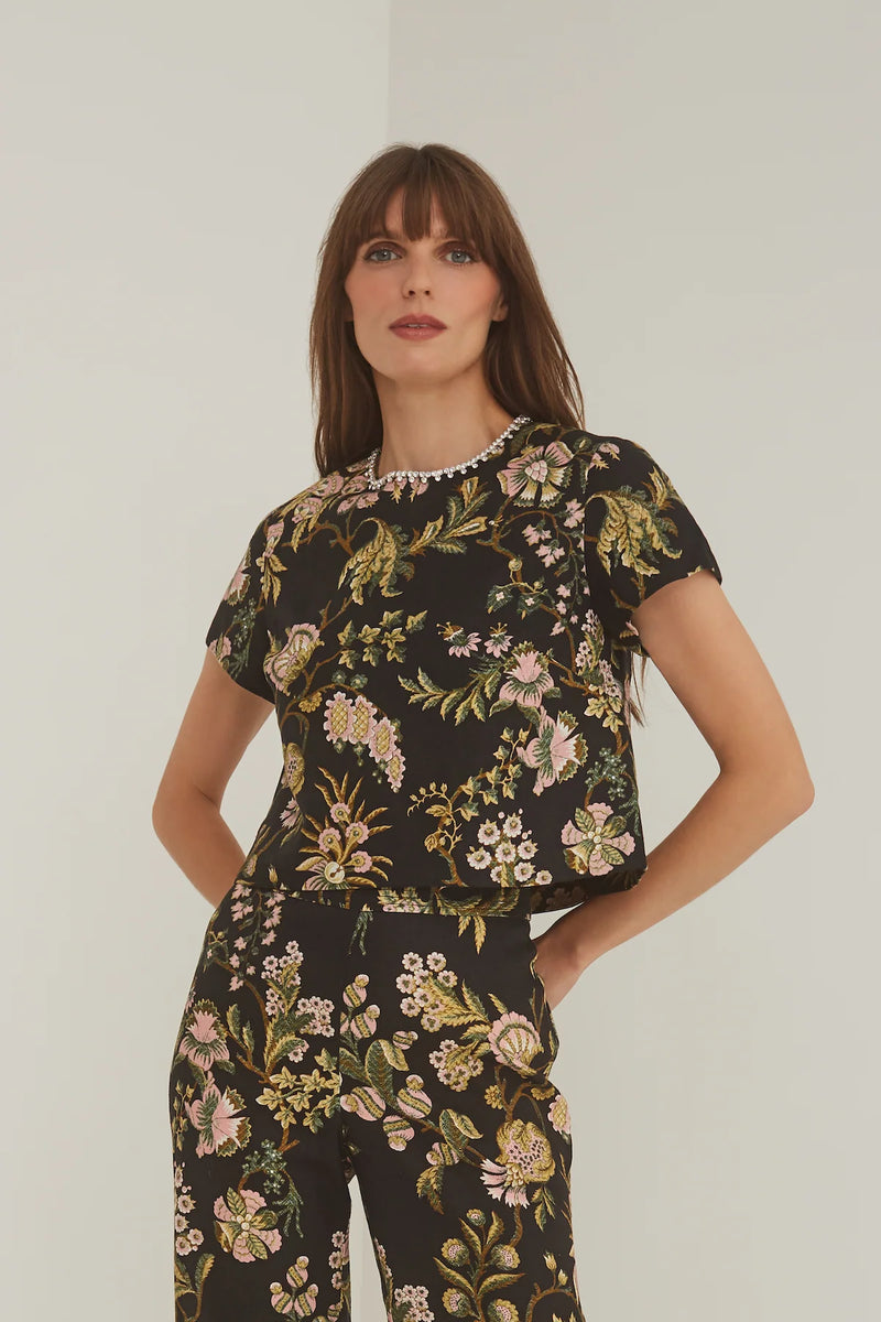 Hudson Top in Clover Black