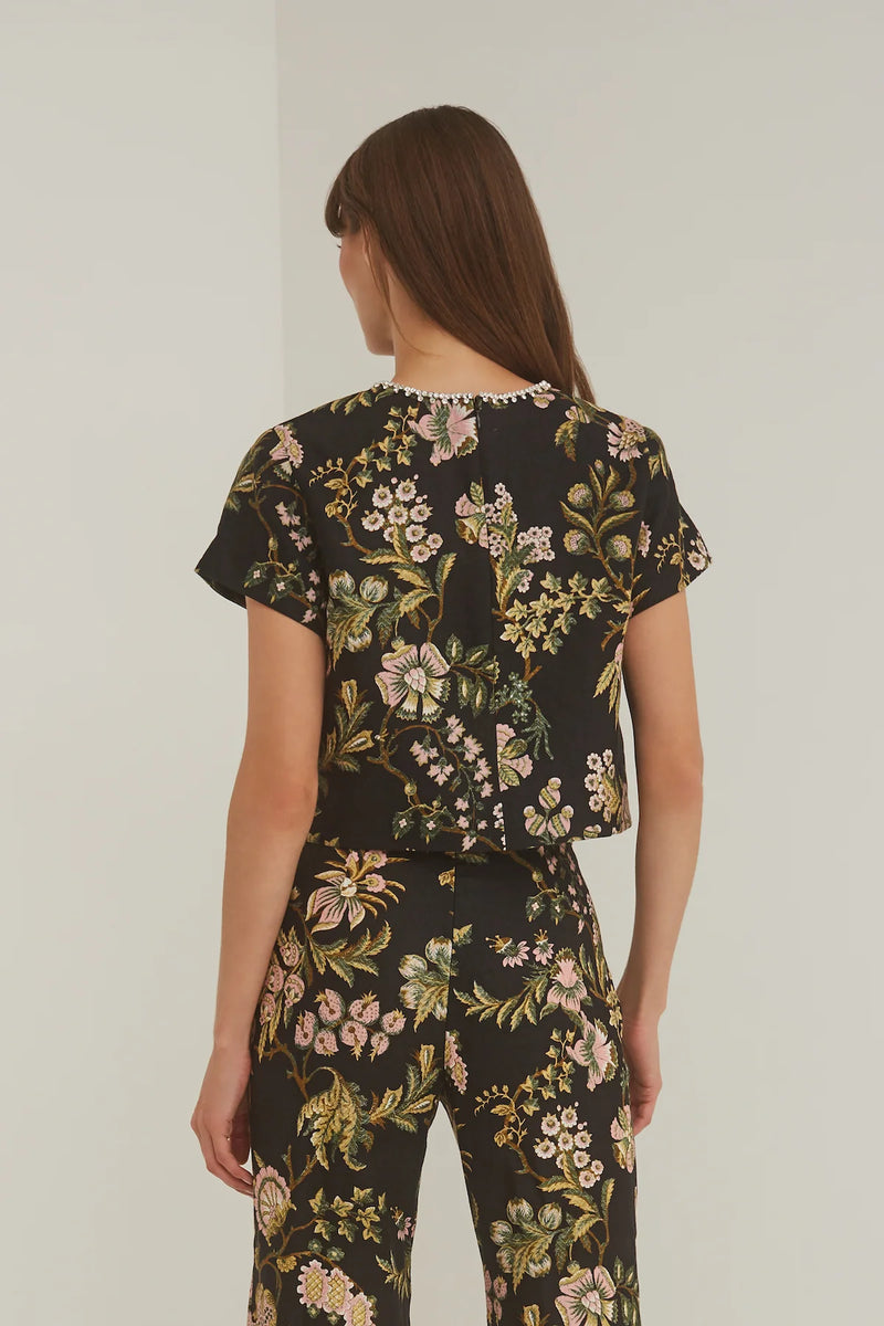 Hudson Top in Clover Black