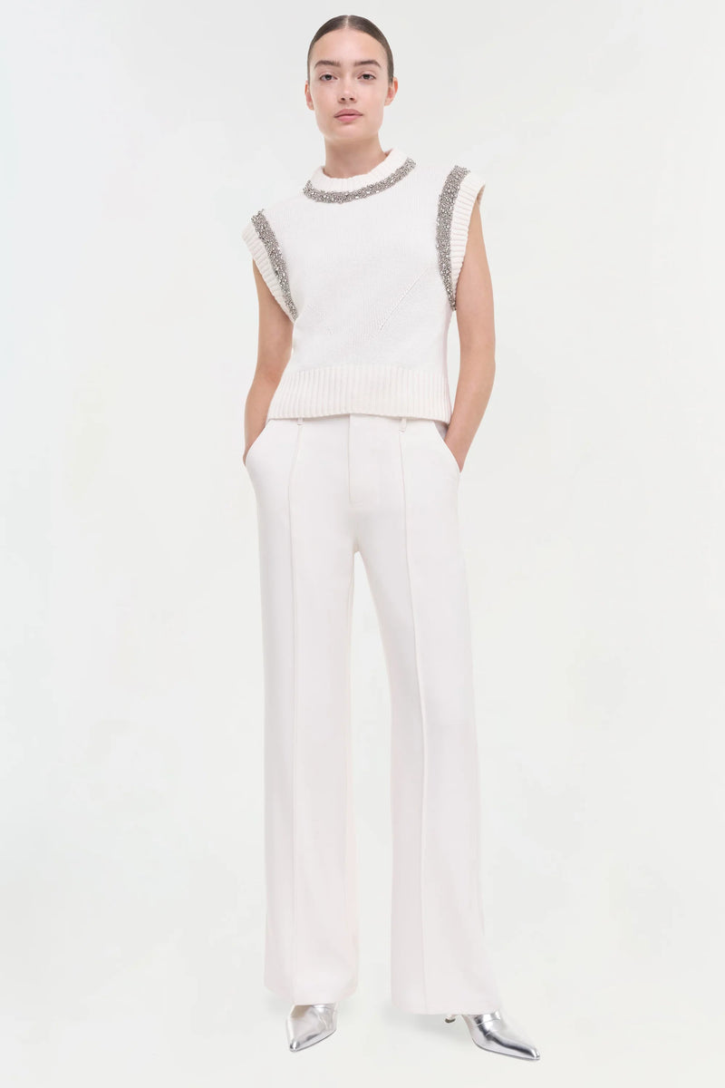 Joanae Pullover with Embellishment in Ivory