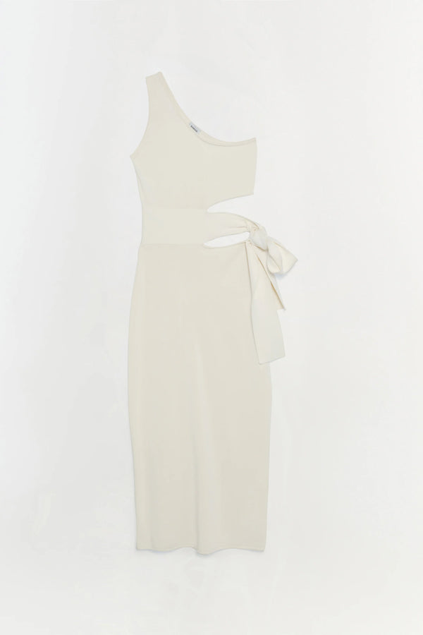 Aurelia One Shoulder Dress in Ivory