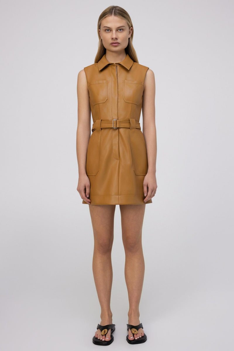 Pax Belted Mini Dress in Hickory