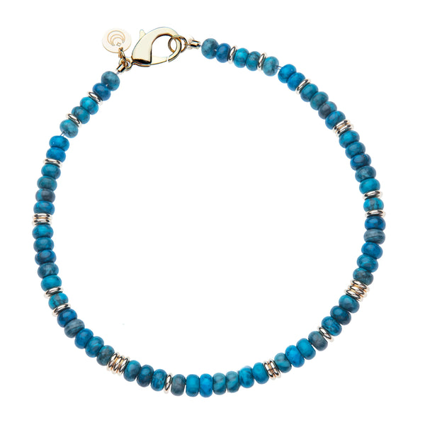 Gumdrop Beaded Necklace in Dark Turquoise