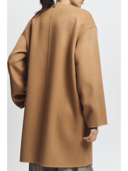 Orla Wool Scarf Coat in Camel