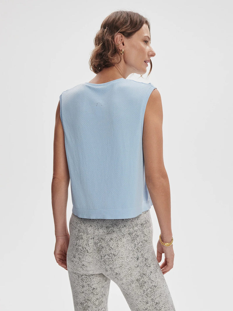 Page Seamless Crop Tank in Cashmere Blue
