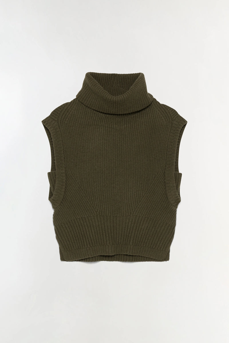 Maple Wool Cashmere Top in Alligator