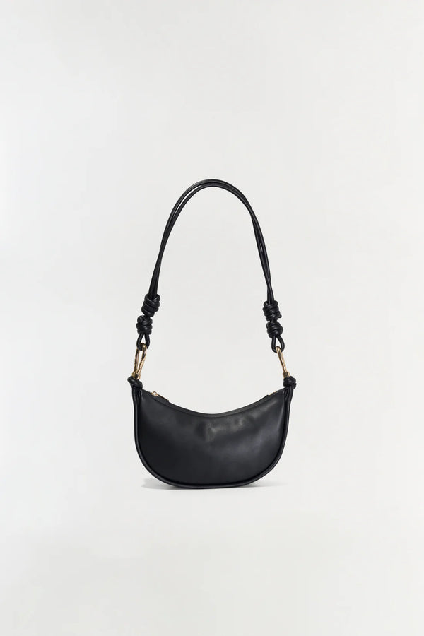 Avery Leather Crossbody in Black