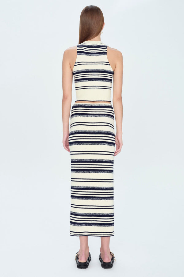 Tatyana Crewneck Top in Midnight Stripe