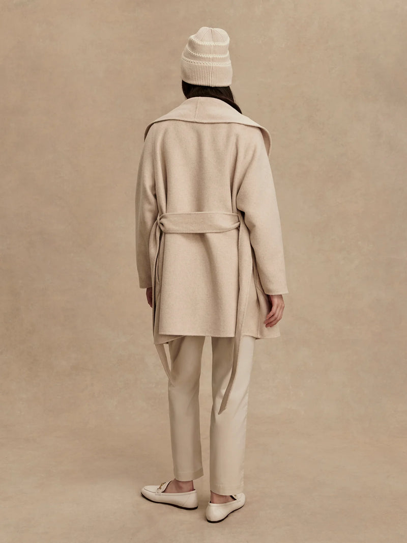 Edgemere Wrap Jacket in Pumice Stone Marl