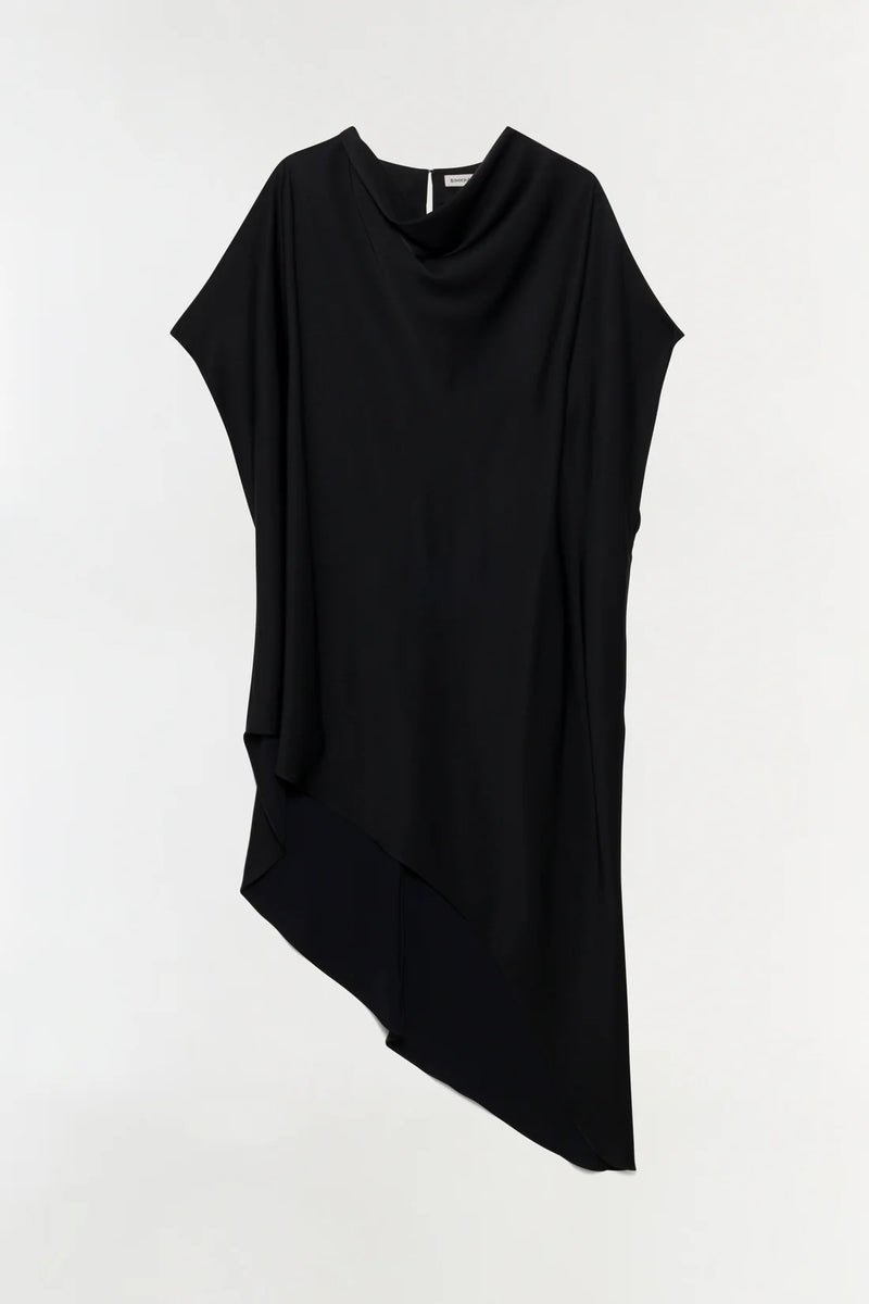 Sadia Cape Mini Dress in Black