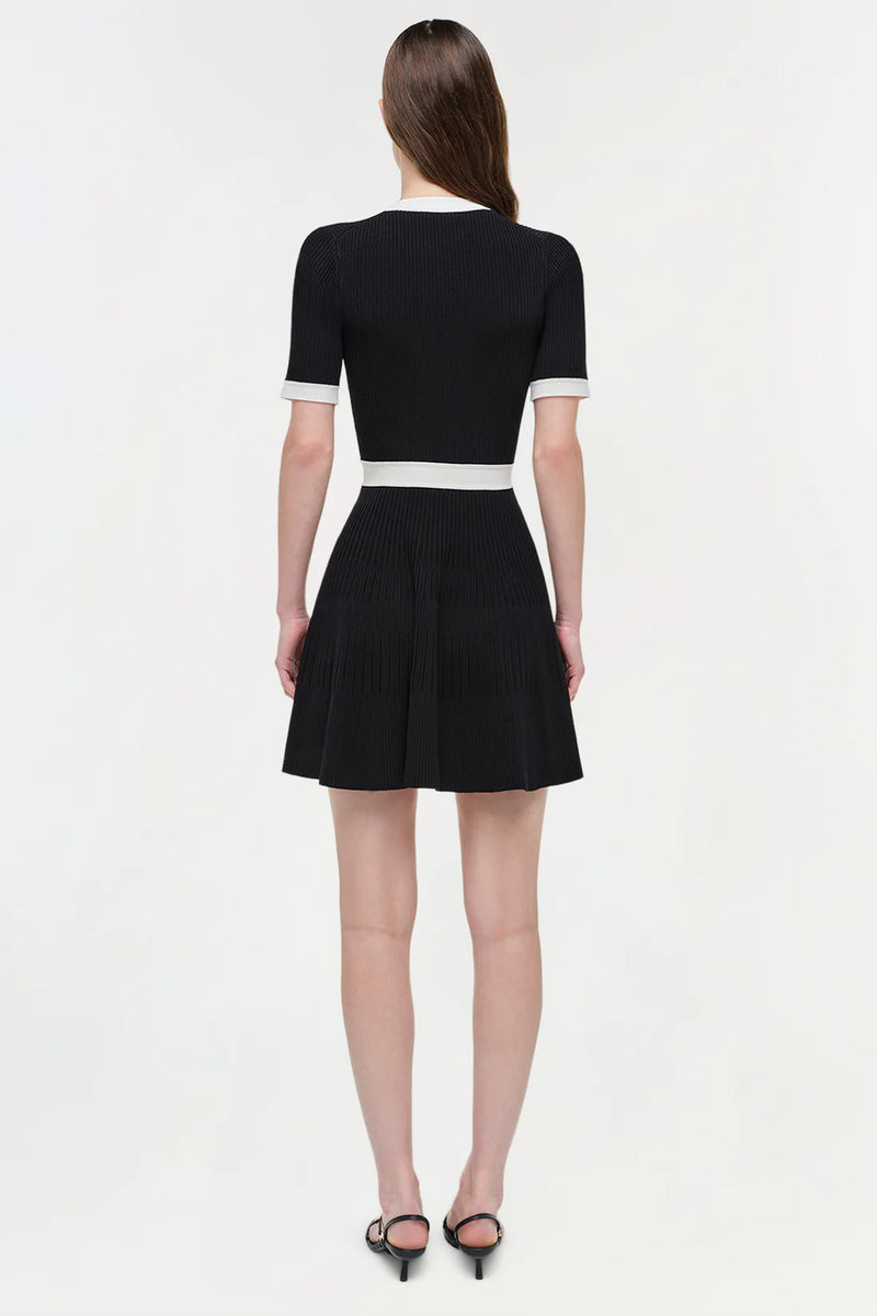 Astoria Knit Mini Dress in Black