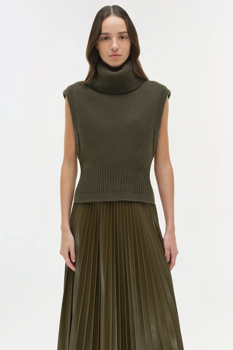 Maple Wool Cashmere Top in Alligator