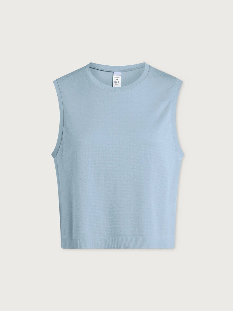 Page Seamless Crop Tank in Cashmere Blue