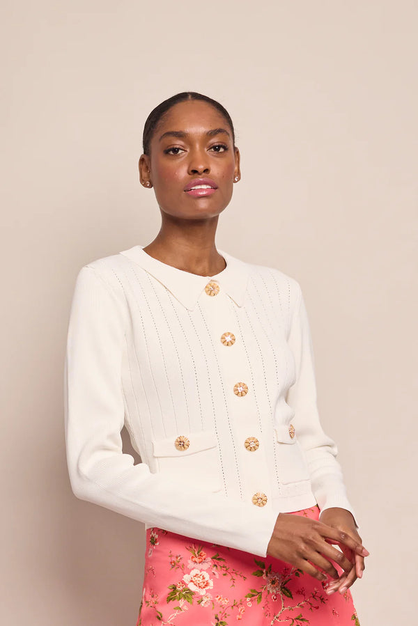 Patty Cardigan in White