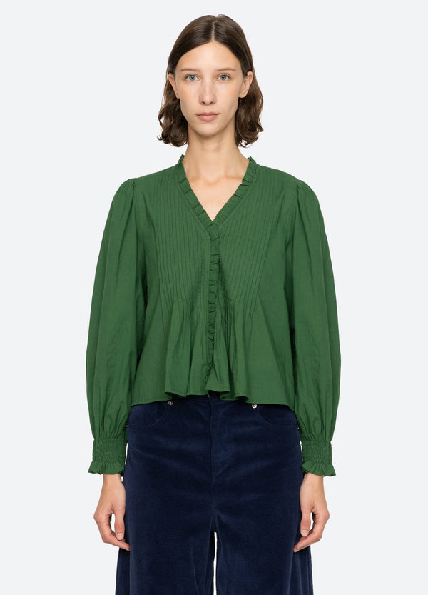 Renata L/S Top in Emerald