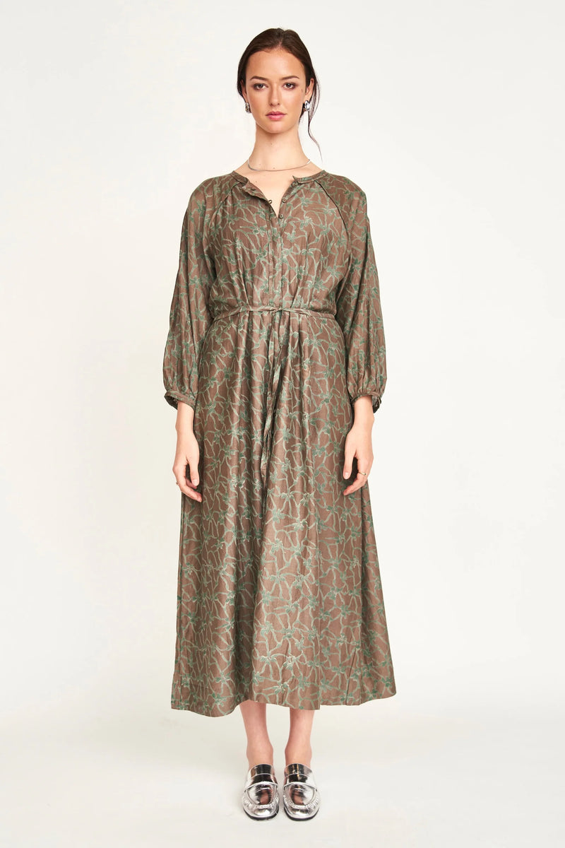 Somerest Dress in Molten Kudzu