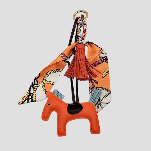 Orange Pony Bag Charm