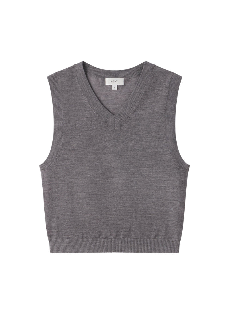 Brody Vest in Medium Heather Grey