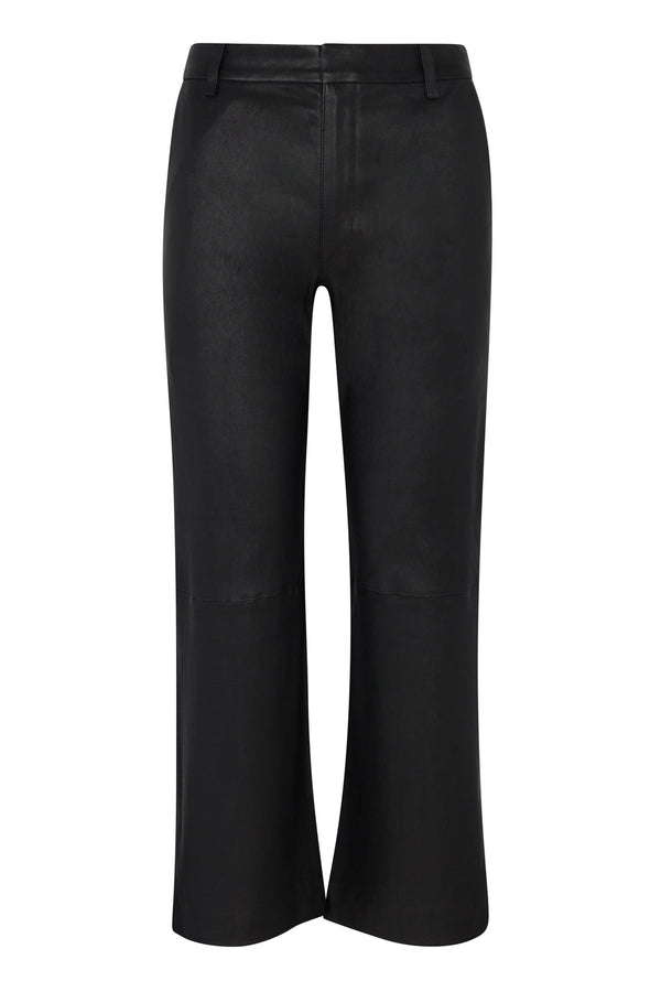 Cropped Baggy Lowrise Trousers in Black