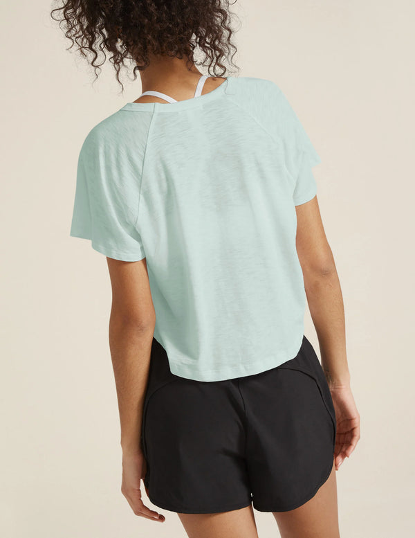 Signature High Low Cropped Tee in Tropical Waters