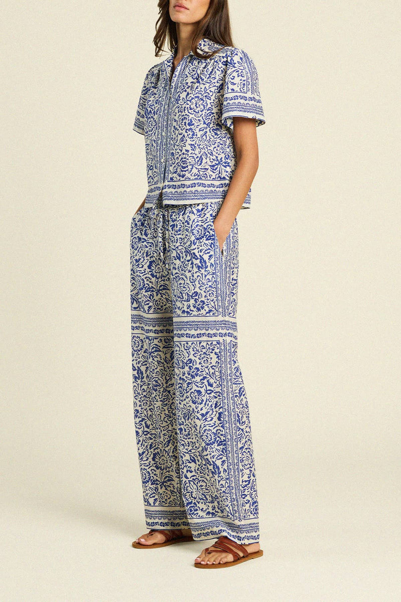 Helene Blouse in Hydra Border