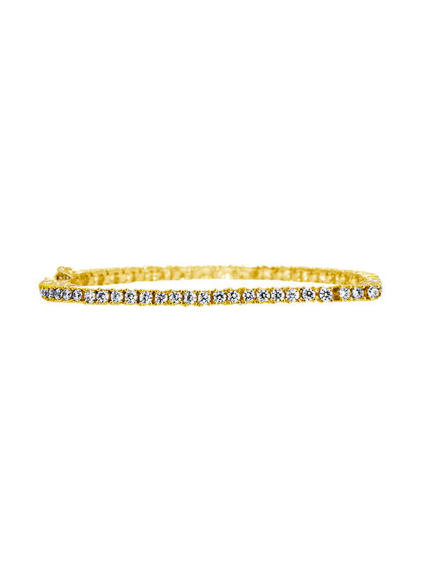 CZ Tennis Bracelet - Medium - Yellow / 7"