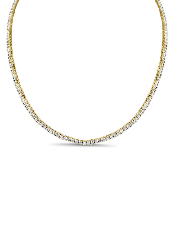 Classic CZ Tennis Necklace - Yellow