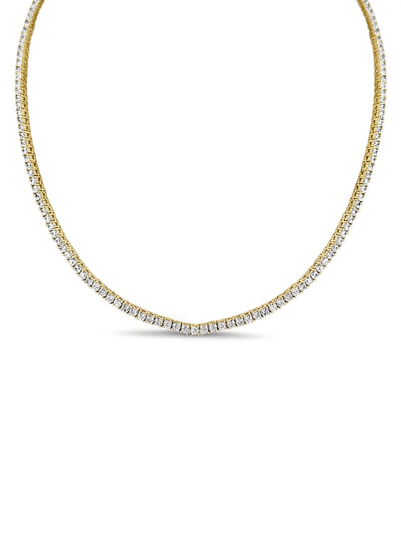 Classic CZ Tennis Necklace - Yellow