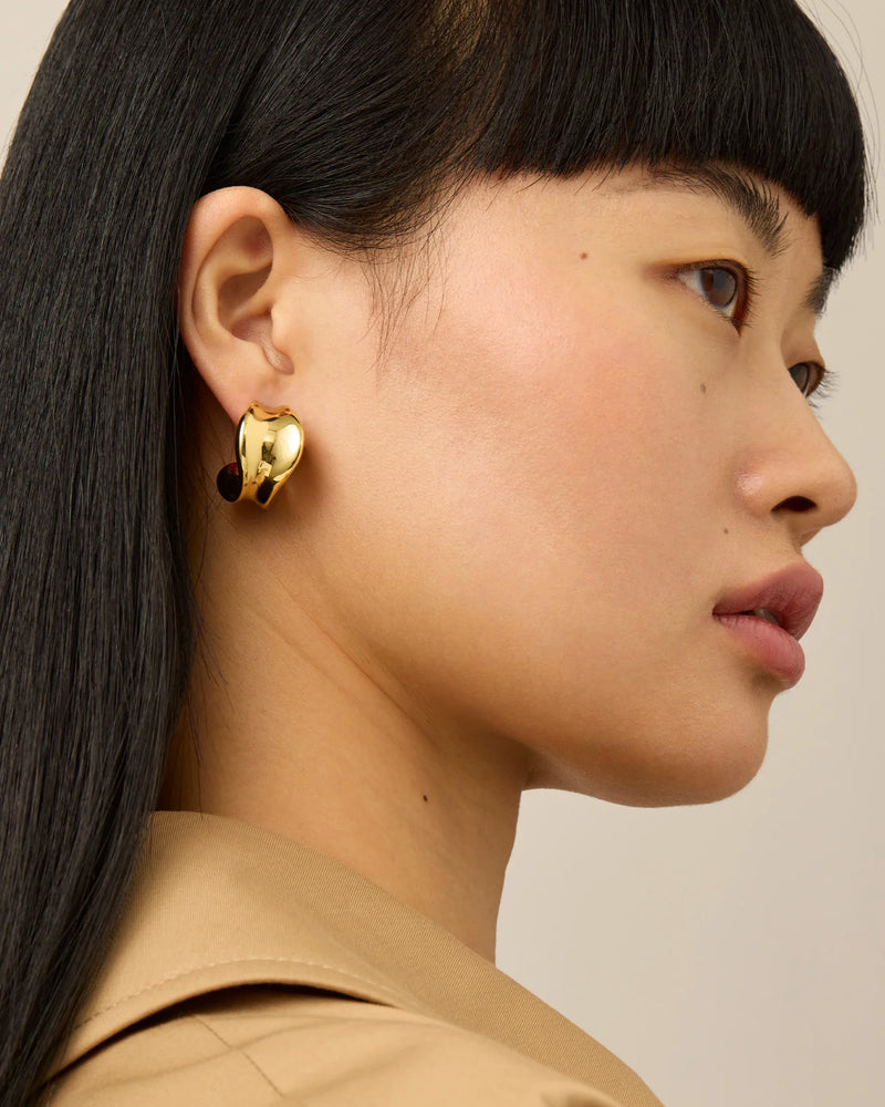 Chunky Dounce Hoops in Gold